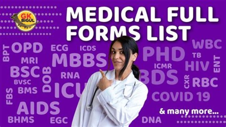 Do full form in medical?