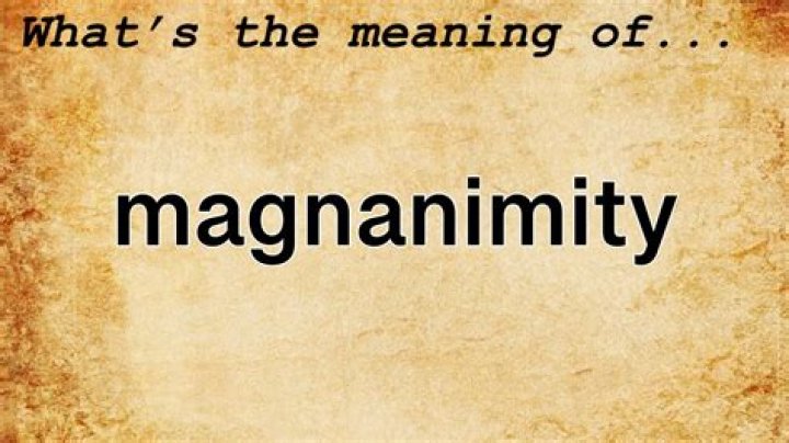 Does magnanimity mean generosity?